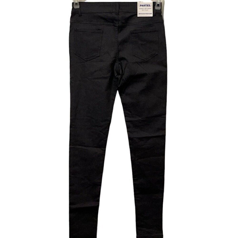 Pastel Brand Jeans Womens Junior Size M 4 Way Stretch Gray Pockets